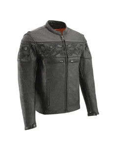 Chaqueta de motocicleta Milwaukee Leather MLM1501 Cool-Tec negra