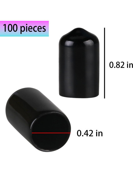 Cubiertas de Polvo para Vertedores de Licor Medido ziHenryDa - 100pcs Negro