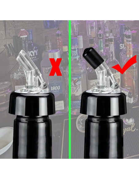 Cubiertas de Polvo para Vertedores de Licor Medido ziHenryDa - 100pcs Negro