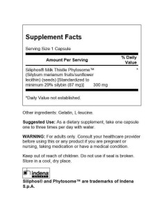 Suplemento Hepático Swanson Siliphos Cardo Mariano 300mg 60 Cápsulas 2