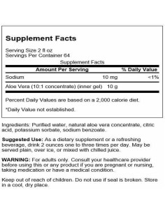 Aloe Vera Líquido Swanson 3.78L - Suplemento Digestivo 2
