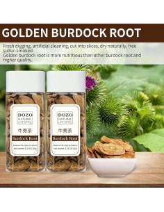 Té de Bardana DOZO 300g - Raíz Grande en Rodajas, Sin Gluten 2