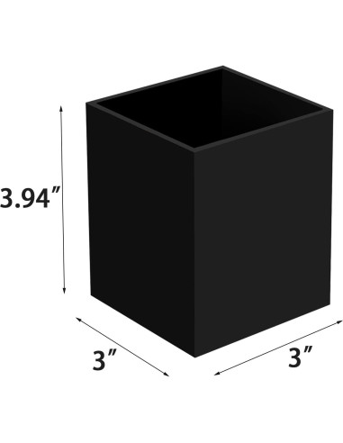 Organizador de Lápiz y Bolígrafo Acrílico Ptaedex 2 Piezas Negro