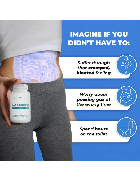 Suplemento Digestivo Parabroom PureHealth 60 Cápsulas