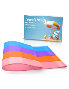 Bandas de Toalla UHUZZ 4 PCS Silicona para Playa y Cruceros