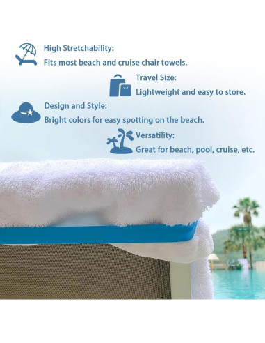 Bandas de Toalla UHUZZ 4 PCS Silicona para Playa y Cruceros