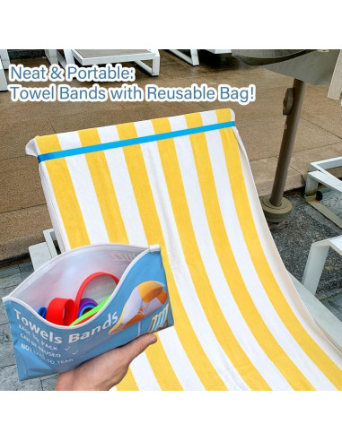 Bandas de Toalla UHUZZ 4 PCS Silicona para Playa y Cruceros
