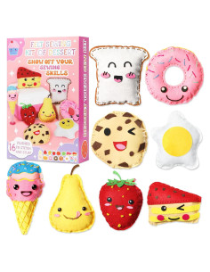 Kit de Costura Temática de Comida ZOIIWA para Niños 16 Piezas