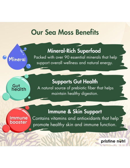 Musgo Marino Dorado Pristine Nutri 226g Crudo y Natural