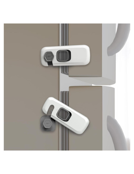 Paquete de 5 Cerraduras de Seguridad para Niños Gris - HT-Cupboard Locks