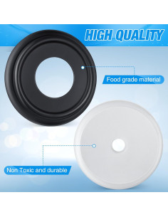 Anillo de Cubierta de Salida Dreyoo 3.81 cm Acero Inoxidable Negro 2