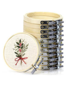 Set de 12 Aros de Bordado 8 cm GCVOPTON para Manualidades