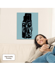 Lienzo 3dRose Cámara Vintage TLR 50.8x40.6 cm Premium 2