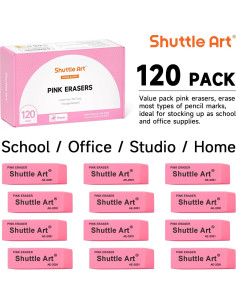 Borradores Rosados Shuttle Art - Paquete de 120 Unidades 2