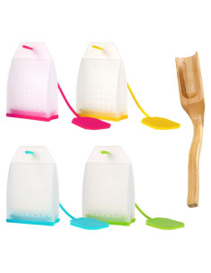 Infusor de Té de Silicona Ecurfu - Paquete de 4 Reutilizables