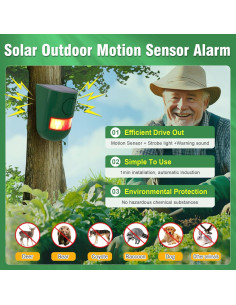 Alarma de Movimiento Solar ChunHee 129dB IP65 2PC 2