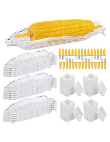 Juego de Platos y Soportes para Mazorcas Aodaer - 46 Piezas