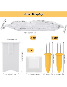 Juego de Platos y Soportes para Mazorcas Aodaer - 46 Piezas 2
