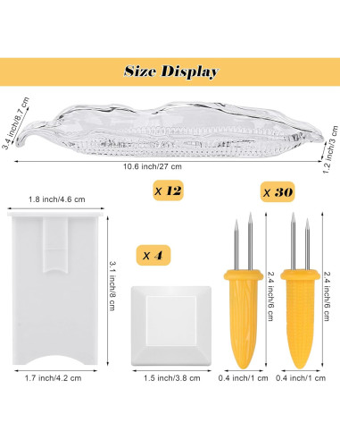 Juego de Platos y Soportes para Mazorcas Aodaer - 46 Piezas