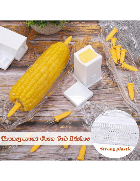 Juego de Platos y Soportes para Mazorcas Aodaer - 46 Piezas