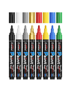 Marcadores de Pintura Acrílica Overseas - 8 Colores Multicolor