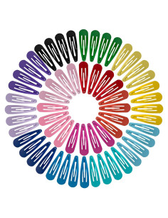 BetyBedy 60 Clips para el Cabello Antideslizantes 5 cm Multicolor