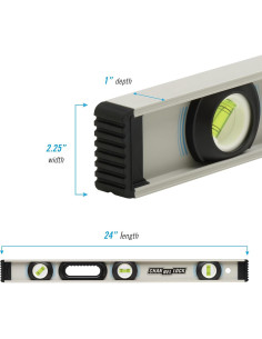 Nivel I-Beam 24" CHANNELLOCK Aluminio Profesional 3 Viales 2