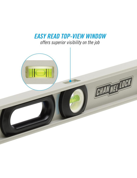 Nivel I-Beam 24" CHANNELLOCK Aluminio Profesional 3 Viales