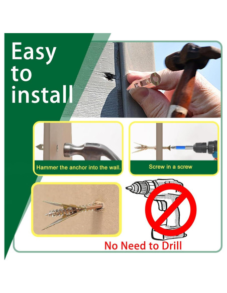 Kit de Anclajes para Paneles de Yeso Tanbupu 410pcs