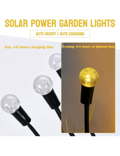 Luces de Jardín Solares Firefly, 10 Bolas LED Cálido 2