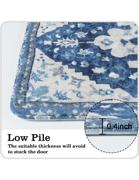 Alfombrilla de Baño Antideslizante Uphome Boho Azul 50x79 cm Alfombrilla de Baño Antideslizante Uphome Boho Azul 50x79 cm