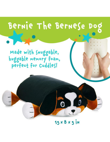 Almohada de Espuma de Memoria Bernie el Perro 15" con Diario