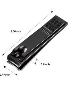 Juego de Cortauñas Yaomiao 12 Piezas Acero Inoxidable Negro 2