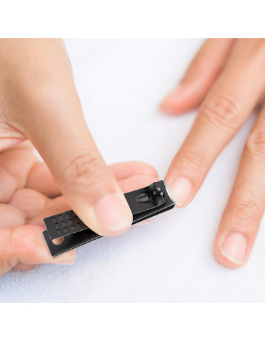 Juego de Cortauñas Yaomiao 12 Piezas Acero Inoxidable Negro