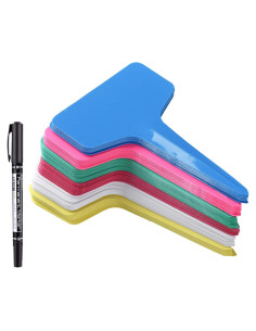 150 Etiquetas de Plantas MIHEY Tipo T con Bolígrafo 6 Colores