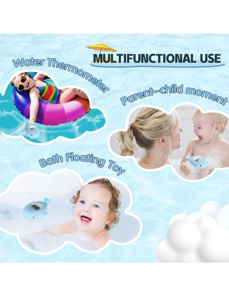 Termómetro de baño digital BabyElf ballena azul para bebés