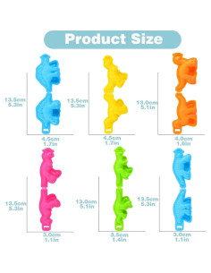 Set de 6 Moldes de Dinosaurios Yiklucg con Masa Multicolor 2