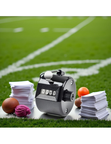 Contador Manual Doble Clicker Tustao 4 Dígitos Metal Negro