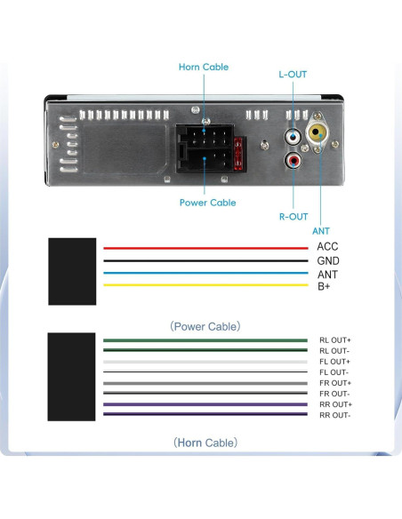 Estéreo de Coche Bluetooth CAMECHO 1 Din MP3 USB FM