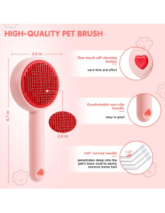 Cepillo para Mascotas Patepoby Verde con Autolimpieza y Masaje 2