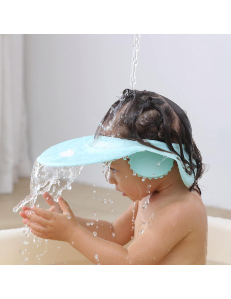 Visera de Ducha para Bebés Azul - Gorro Protector de Champú