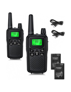 Walkie Talkies Recargables UMUSOZI T8 Negro 2 Unidades