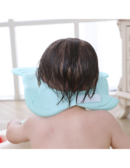 Visera de Ducha para Bebés Azul - Gorro Protector de Champú
