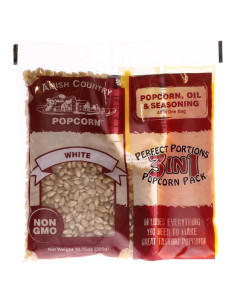 Palomitas de maíz blancas Amish con aceite y sal - 24 paquetes