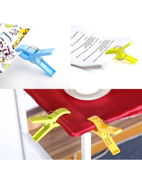 16 Clips de Toalla de Playa Kspowwin Jumbo Antiviento