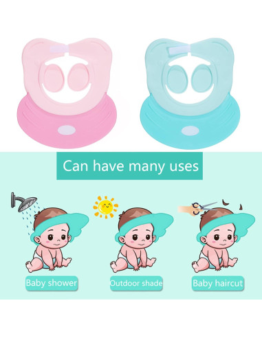 Visera de Ducha para Bebés Azul - Gorro Protector de Champú