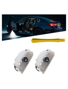 Luces de Puerta de Coche DZJJHK 2Pcs Proyector de Logo LED