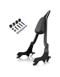Respaldo Sissy Bar Negro Brillante 66 cm para Harley Fat Bob