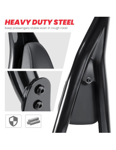 Respaldo Sissy Bar Negro Brillante 66 cm para Harley Fat Bob 2