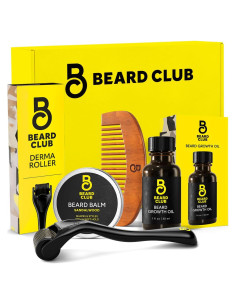 Kit de Crecimiento de Barba The Beard Club - Rodillo, Aceite, Balsamo